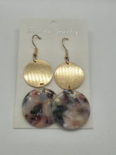 Charger l'image dans la galerie, Multi Color Acrylic Lightweight Geometric Resin Acetate Drop Hoop Earrings