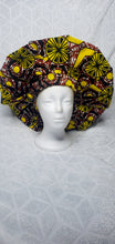 Charger l'image dans la galerie, Handmade Satin Bonnets – Haitian-Designed, African Kente Fabric