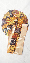 Charger l'image dans la galerie, Handmade Satin Bonnets – Haitian-Designed, African Kente Fabric