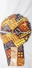 Charger l'image dans la galerie, Handmade Satin Bonnets – Haitian-Designed, African Kente Fabric
