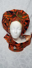 Charger l'image dans la galerie, Handmade Satin Bonnets – Haitian-Designed, African Kente Fabric