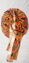 Charger l'image dans la galerie, Handmade Satin Bonnets – Haitian-Designed, African Kente Fabric