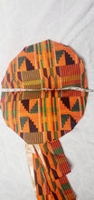 Charger l'image dans la galerie, Handmade Satin Bonnets – Haitian-Designed, African Kente Fabric