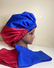Charger l'image dans la galerie, Handmade Satin Bonnets – Haitian-Designed, African Kente Fabric