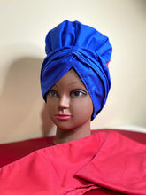 Charger l'image dans la galerie, Handmade Satin Bonnets – Haitian-Designed, African Kente Fabric