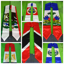 Load image into Gallery viewer, Graduation  Stoles Sash Flags Shawl African Latin Carribean Kente Stoles Sash/ Graduation Class|   Graduation Stole / Graduation Sash
