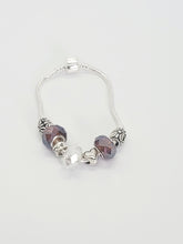 Load image into Gallery viewer, Handmade Clear &amp; Brown Snake Charm Bracelets
