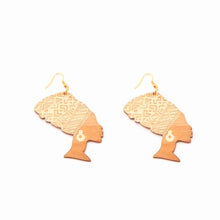 Load image into Gallery viewer, Queen Nefertiti Earrings Natural Hair Earrings African American Woman Earring African Jewelry 35
