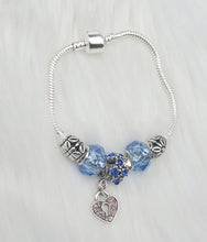 Load image into Gallery viewer, Handmade Light Blue Snake Charm Bracelets
