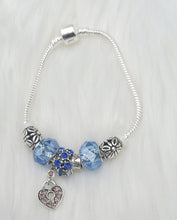 Load image into Gallery viewer, Handmade Light Blue Snake Charm Bracelets
