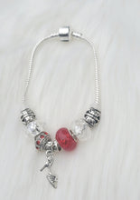 Load image into Gallery viewer, Handmade Red &amp; Clear Snake Charm Bracelets
