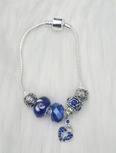 Load image into Gallery viewer, Handmade Blue Snake Charm Bracelets
