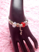 Load image into Gallery viewer, Handmade Red &amp; Clear Snake Charm Bracelets
