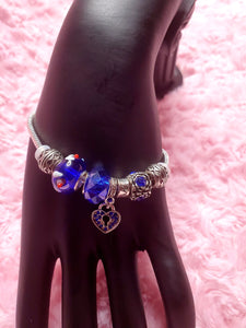 Handmade Blue Snake Charm Bracelets