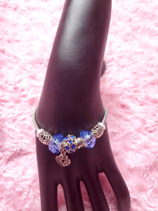 Handmade Light Blue Snake Charm Bracelets