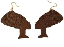 Charger l&#39;image dans la galerie, Queen Nefertiti Earrings Natural Hair Earrings African American Woman Earring African Jewelry 36
