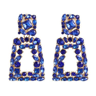 Rhinestone Rectangle Geometric Drop Dangle Fashion Earrings