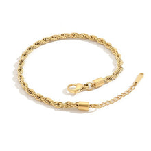 Load image into Gallery viewer, Gold-Plated Stainless Steel Twist Anklet
