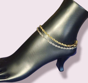 Gold-Plated Stainless Steel Twist Anklet